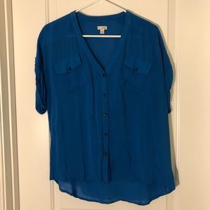 Odille Bright Blue Cropped T